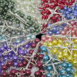 Birthstone Glass Pearl Rosary