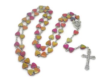 Heart Hematite Rosary
