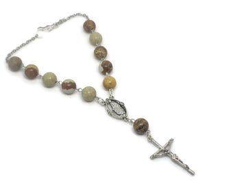 Chinese Jasper Car Rosary