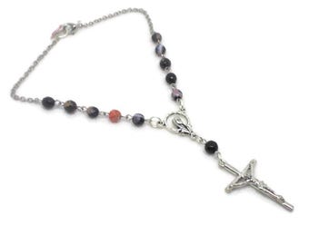 Black Stone Car Rosary