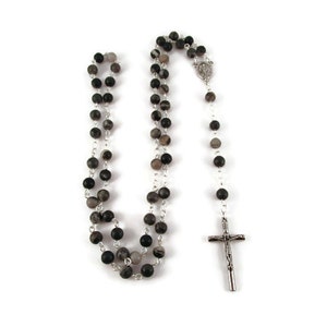 Black Network Stone Rosary