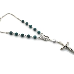 Malachite and Hematite Car Rosary