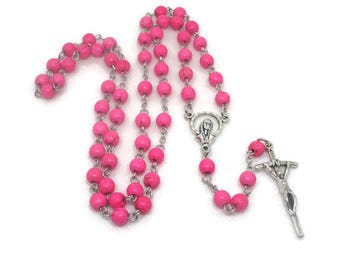 Pink Stone Rosary