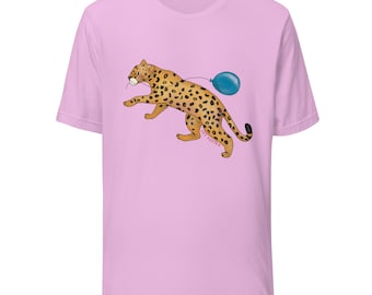 Nur ein Gepard mit blauem Ballon-T-Shirt