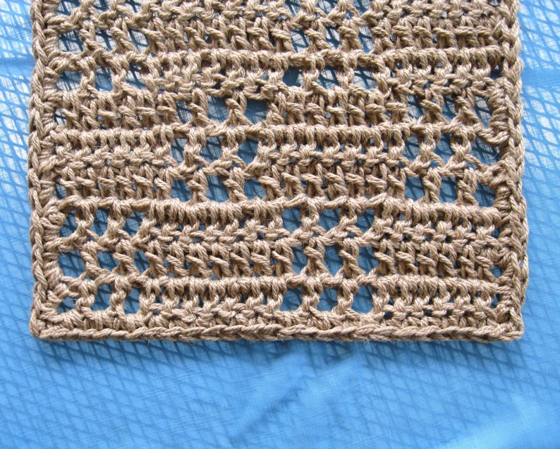 Custom Made Thick Crochet Jute Rug Double Thickness Soft Etsy