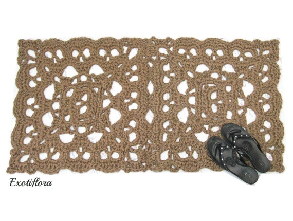 Skull Hall Rug - Rectangular Jute Mat - Gothic Decor - Goth Rug - Halloween Decor  - Hallway Runner - Samhain - Dia de los Muertos