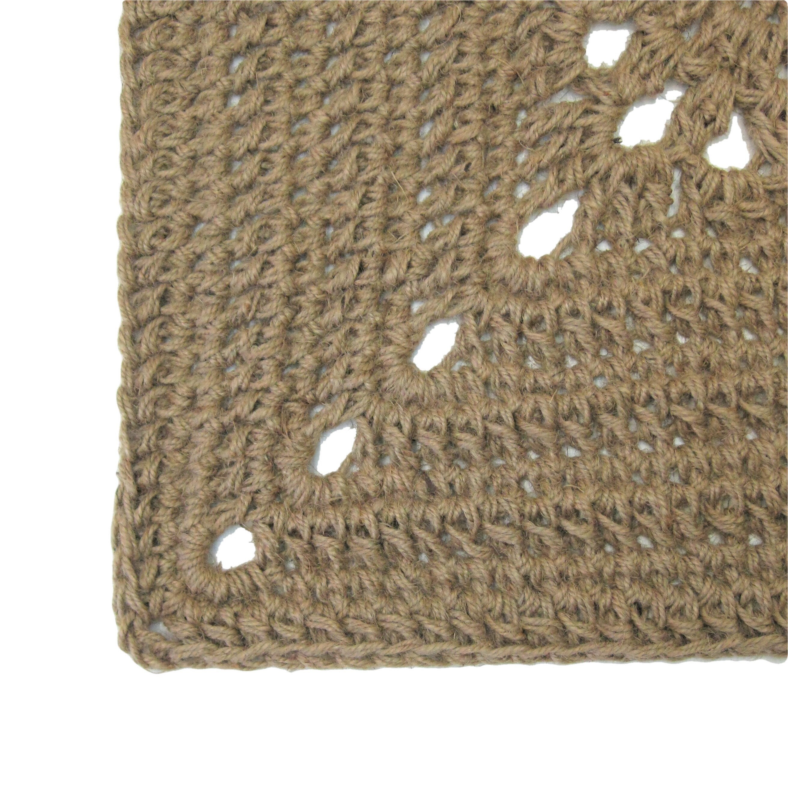 Square Jute Rug Natural Fiber Rug Square Throw Rug Natural Rug Hippie