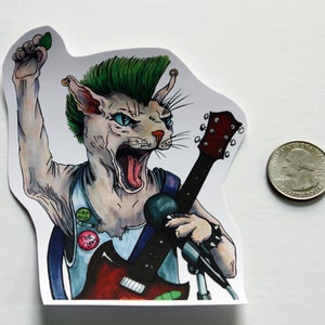 Katze Sticker You Pick Design Art Pirat Kitty, Top Hut, Punk Rock, Flapper, Zauberer, Haustier Kunst Portrait, Katze Liebhaber Geschenk Lustige Cartoon Sphinx