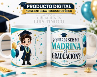 Graduation Godmother Mug Design 11 oz | Godmother Invitation | Digital PNG