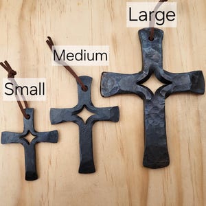 Rustic Hand Forged Steel Cross Wall Decor | Multiple Finishes & Sizes | Made in USA
