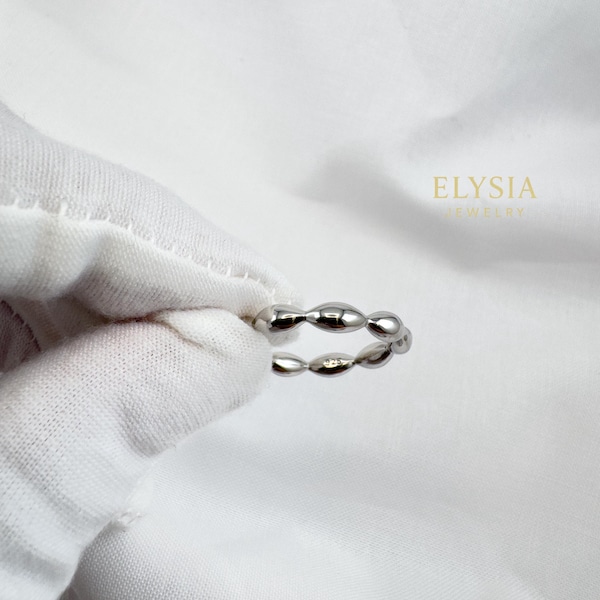Twist Sterling Silver Ring • Minimalist Stacking Band