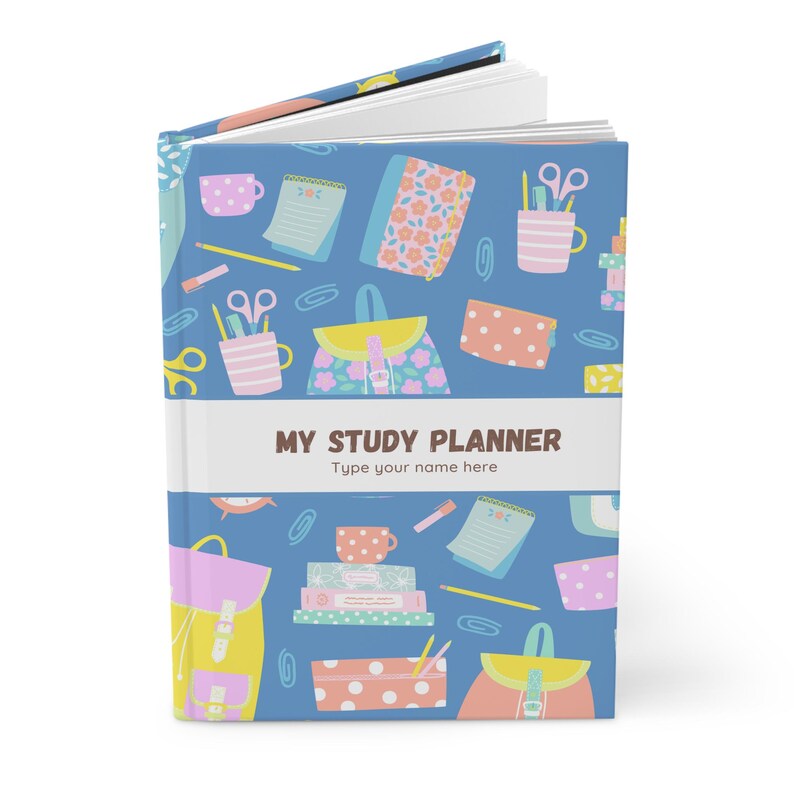 Personalized Study Planner Notebook | Custom Name School Journal - Etsy