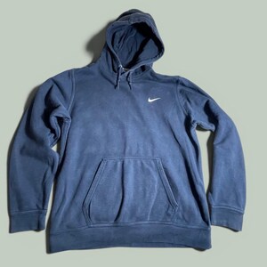 Nike Vintage Hoodie Navy Blue - Etsy