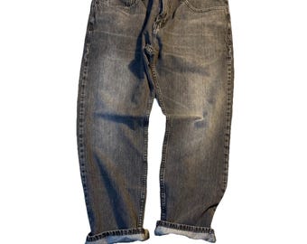Pantalones vaqueros Levi's 502 para hombre, talla 36x29, color gris, corte recto.