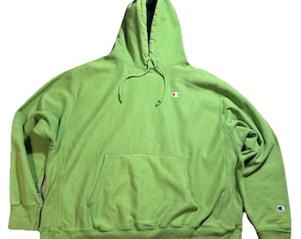 Champion Reverse Weave Kapuzenpullover 2XL Lindgrün Schwergewicht