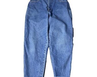 Vintage Lands End-jeans dames 10P VS gemaakt hoge taille taps toelopende mom jeans