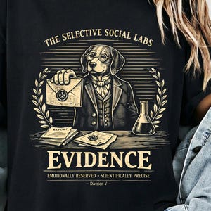 Camiseta de perro analista de datos - Camiseta de ciencia de la evidencia