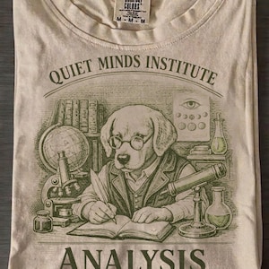 Data Science Humor Shirt, Scientist Dog Graphic Tee, Vintage Analysis Apparel