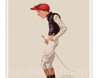 Fred Archer Favourite Jockey Horse Track Racing. Horse Racing Jockey Gallery. Smooth Watercolour Paper