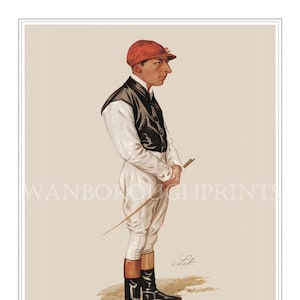 Fred Webb Jockey Sporting Print. Horse Track Racing. Jockey Interior Design. Kentucky Horses Jockeys Silks