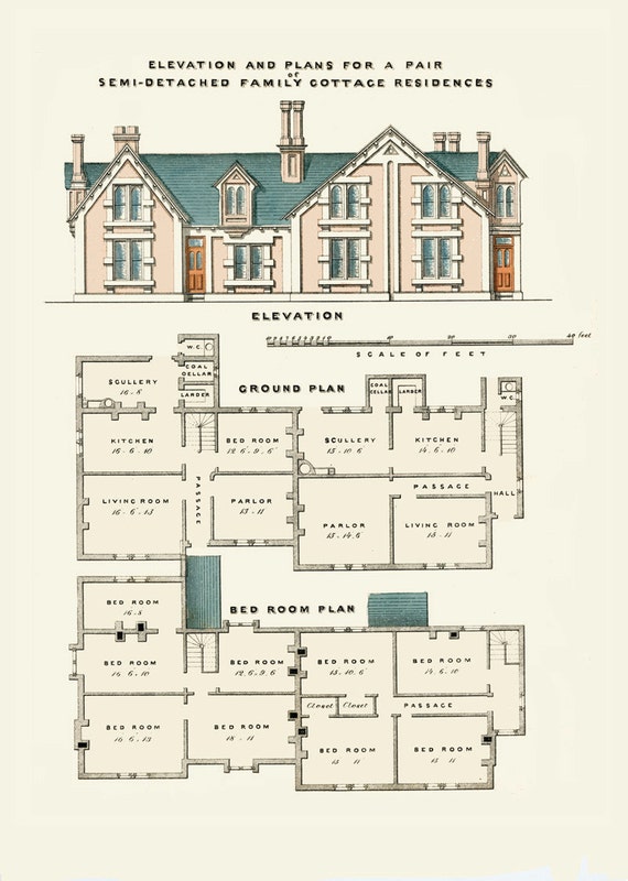 Architectural Print English Cottage Architecture Plans And India Cottage Architecture Plans, Print House Plans