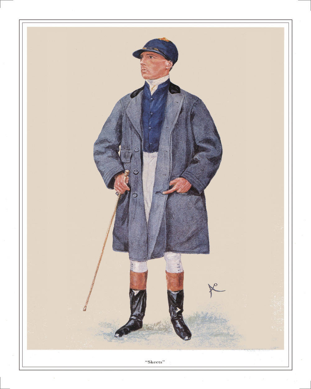Sport of Kings Impression sportive de jockeys. Courses hippiques sur gazon anglais. Impression Jockey Skeets de jockeys victoriens