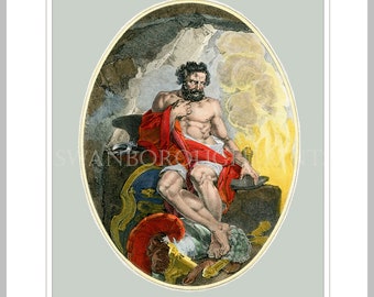 Vulcan Roman God Art Print God of Fire Roman Mythology
