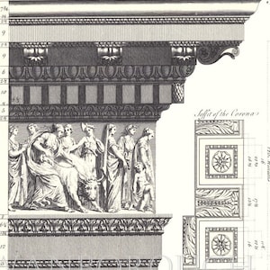 Classic Architectural Print. Corinthian Design Wall decor. Corinthian Column Fine Art Print. Wall Art Poster Print. Column Print image 2