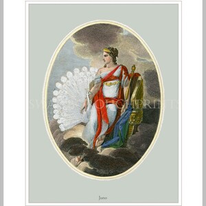 Juno Goddess Print Roman Mythology Wall Art Wedding Gift