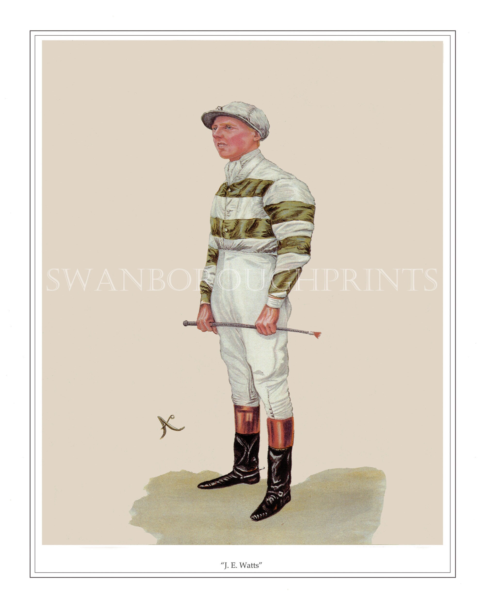 Horse Racing Jockey Print J E Jockey Wall Art Famous
