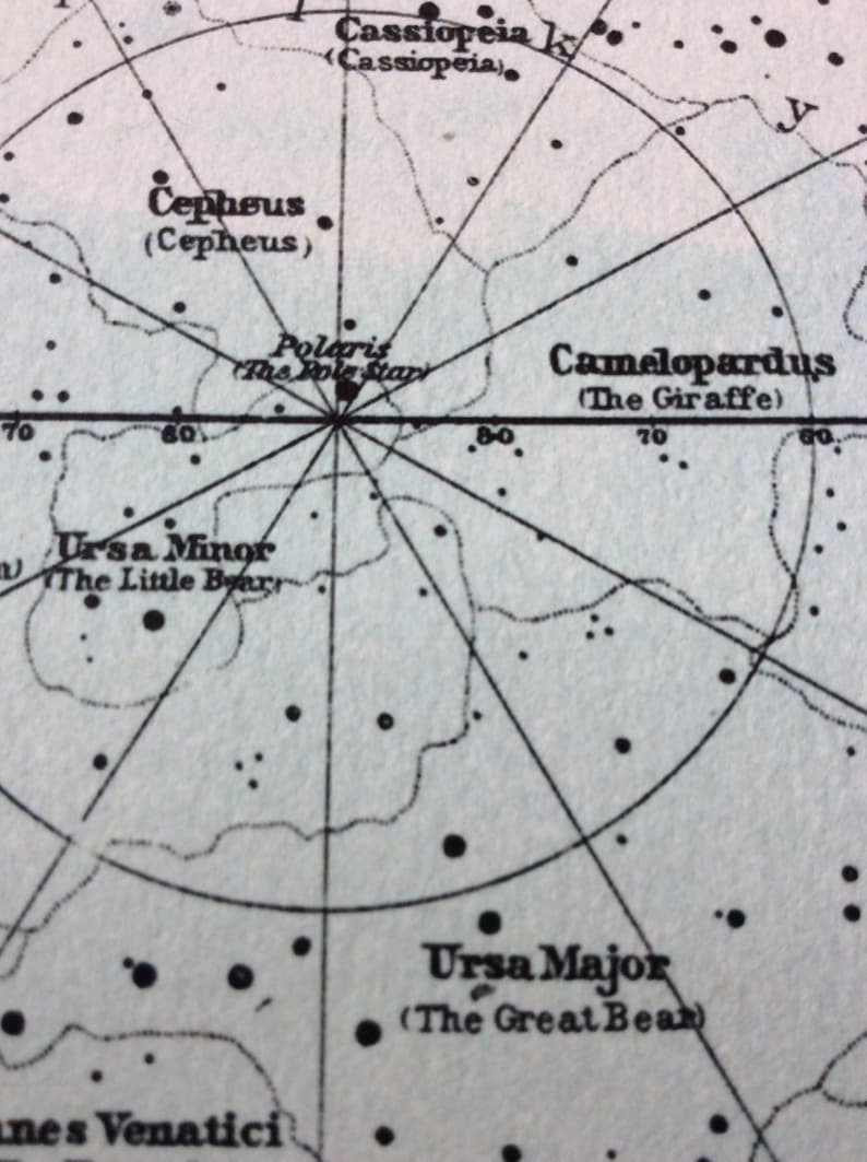 Northern Hemisphere Constellations Map Astronomy Print on | Etsy