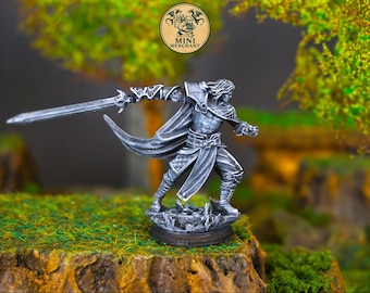 男性ファイターバーバリアン - テーブルトップRPG用ダンジョンズ＆ドラゴンズミニチュア