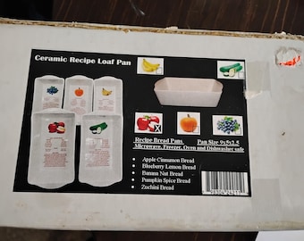 New Ceramic Recipe Loaf Pan. Apple Cinnamon Bread recipe