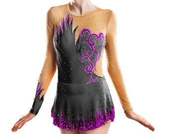Acrobatic Gymnastics Costume or Baton Twirling Leotard Order as Ice Figure Skating Dress Rhythmic Gymnastics Leotard #201 for Competition