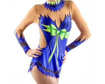 Acrobatic Gymnastics Costume or Baton Twirling Leotard Order as Ice Figure Skating Dress Rhythmic Gymnastics Leotard #201 for Competition