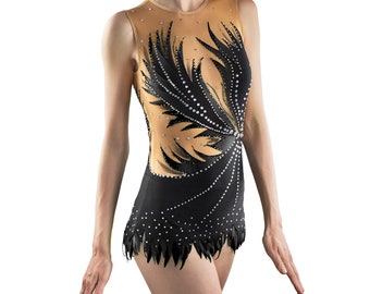 Robe Costume Acrobatique Tourbillonnante Pour Gymnastique Rythmique/patinage - Multi-couleurs (orange Dominant) - Occasion