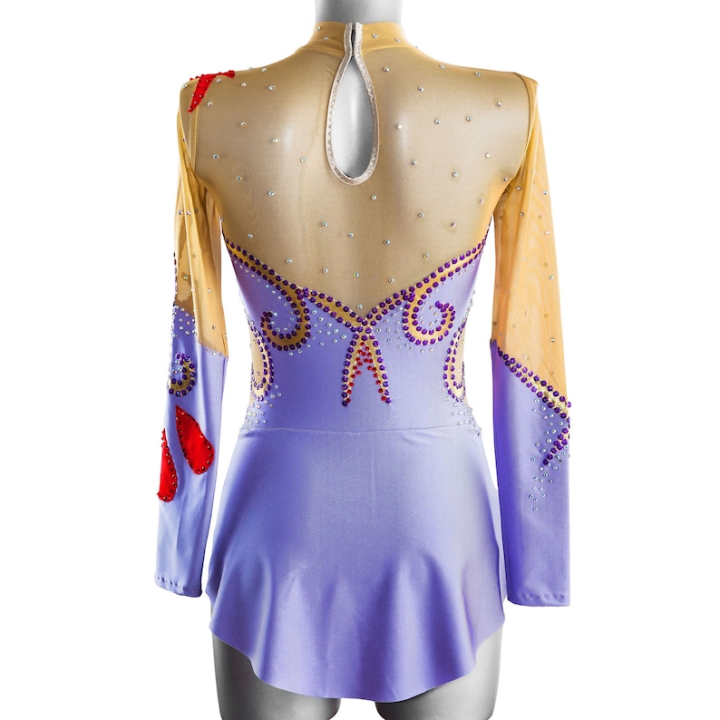 Order as Ice Figure Skating Dress Acrobatic Gymnastics Costume or Baton Twirling Leotard Rhythmic Gymnastics Leotard #85 for Competition