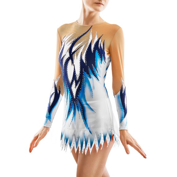 White Rhythmic Gymnastics Leotard 187 For Competitions With Etsy