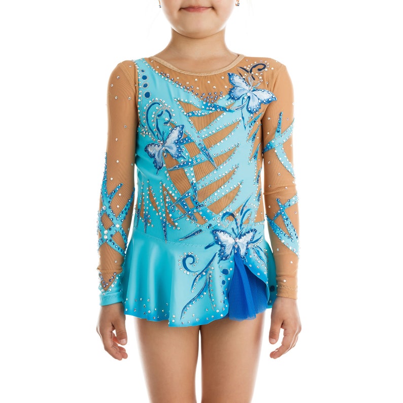Acrobatic Gymnastics Costume or Baton Twirling Leotard Order as Ice Figure Skating Dress Rhythmic Gymnastics Leotard #201 for Competition