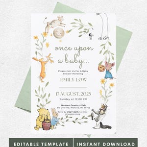 Storybook Babypartyeinladung & Willkommensschild (Digitaler Download)