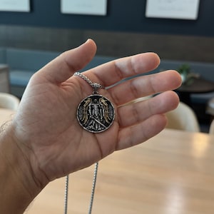 saint michael necklace christian necklace for men, religious gift for him, protection, angel