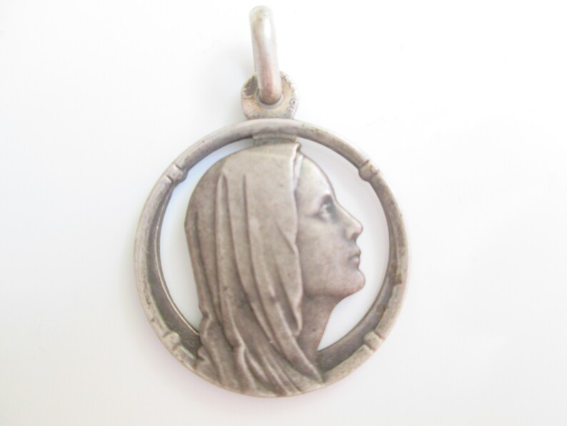 Vintage French Holy mary detailed profile