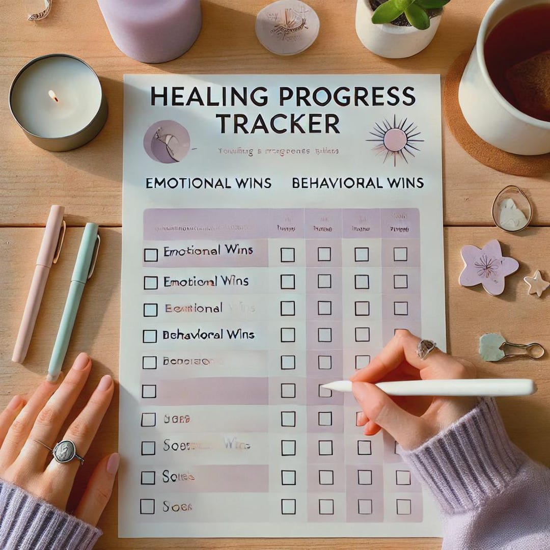 Healing Progress Tracker | Emotional Recovery Worksheet | Trauma ...