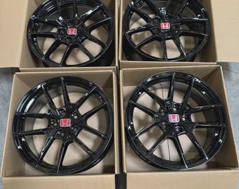 Set of New 18 Inch Rims Wheels 18x8 +40 (5x114.3) CB: 73.1 Squared Set Fits Honda