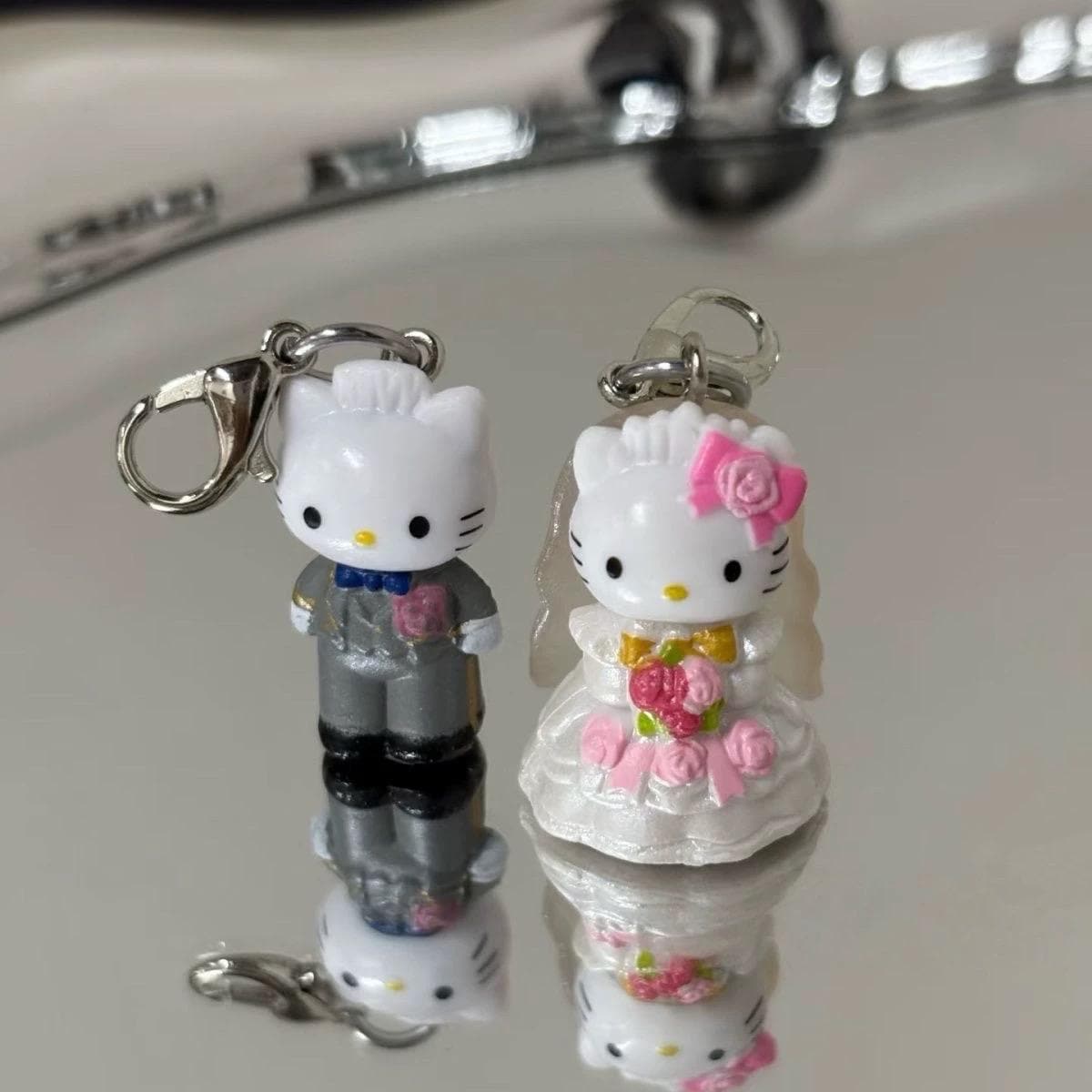 Hello Kitty Wedding Couple Keychain Pair Bride & Groom Dear Daniel