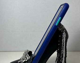 Kundenspezifischer schwarzer einzigartiger Telefon-Halter geblendet | Ständer | Universell passend für Alle Handy Modelle
