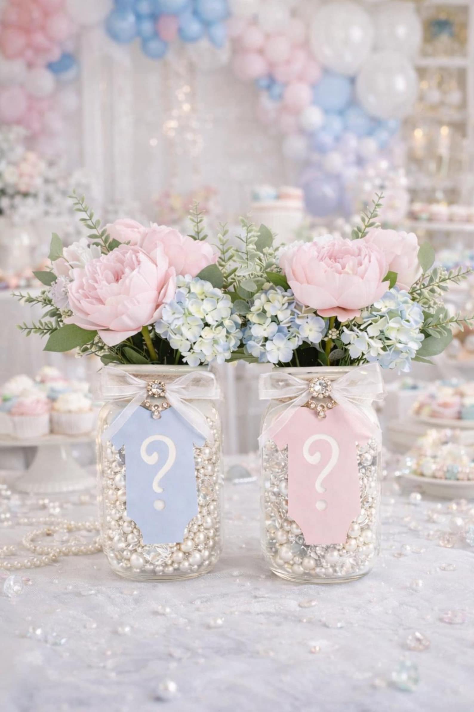 Gender Reveal Table Decor Tags – Pink or Blue Onesie, 4-inch - Etsy