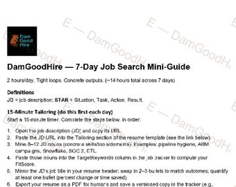 DamGood Job Search Toolkit v1