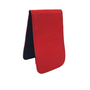Sunfish hand made red leather golf scorecard and yardage book holder / cover