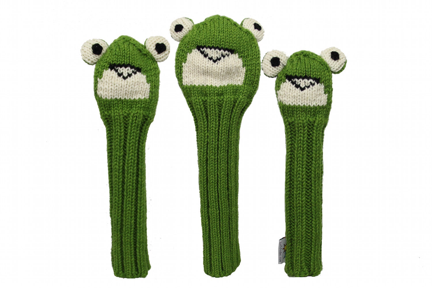 Sunfish Frog Animal Knit Wool Golf Headcover Set - Driver, Fairway, & Hybrid